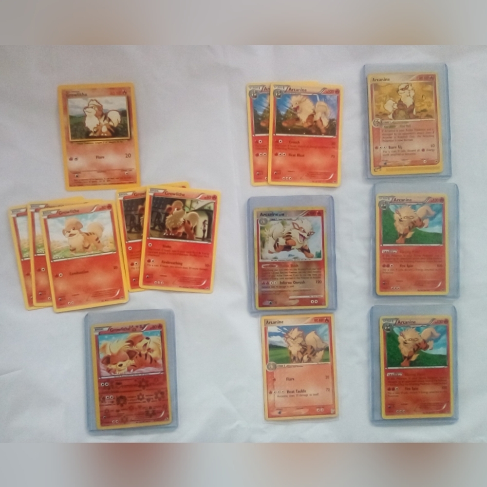 🔥Arcanine Evolution Pokemon Holo Card Bundle🔥